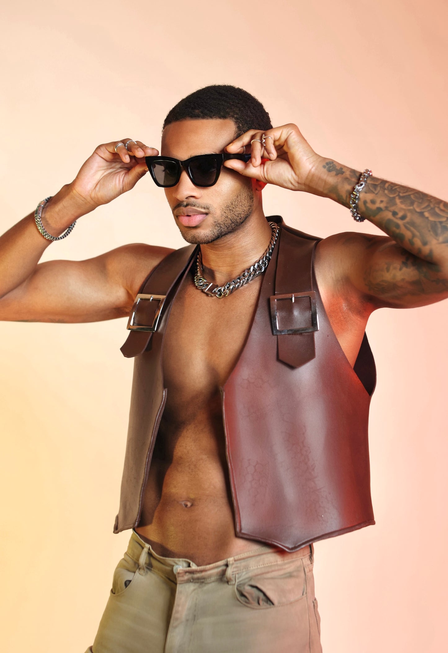 Venez Leather Vest